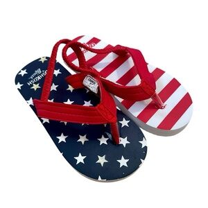 5/$25 NWOT OshKosh Americana Stars & Stripes Flip Flops